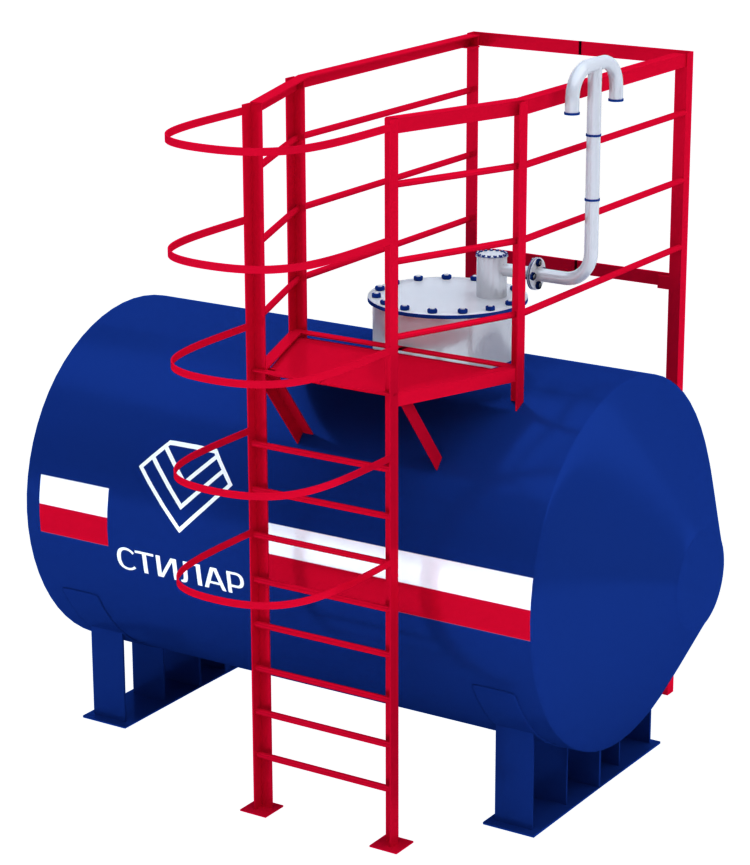 Горизонтальный резервуар РГСН для химических веществ 20 м³ от завода-производителя